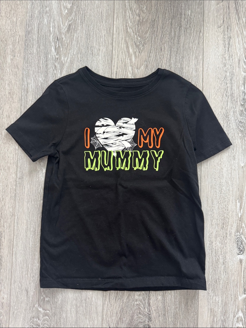 NWOT Wonder Nation Kids' Black 'I Heart My Mummy' Halloween Graphic Tee Size 5T